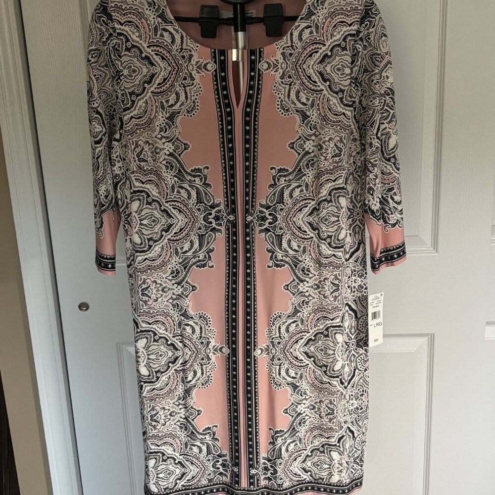 NWT Studio One New York Blush/Navy/White Dress